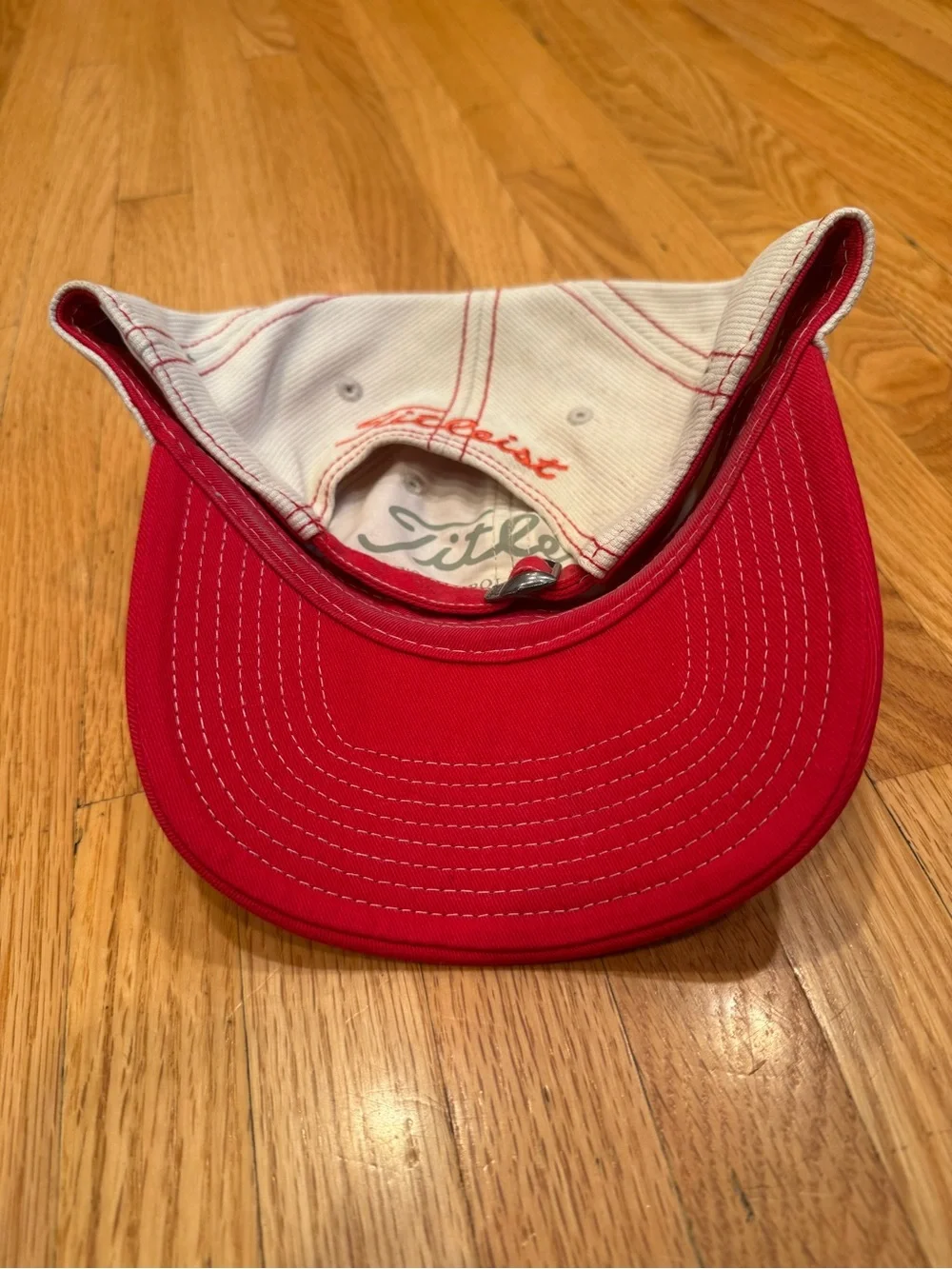 Titleist Red and White Embroidered Logo Baseball Hat